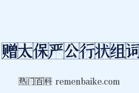 赠太保严公行状组词是什么意思的图片
